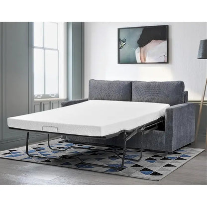 Manchester Corduroy 70 inch Square Arms Sleeper Sofa with Mattress