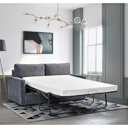 Manchester Corduroy 70 inch Square Arms Sleeper Sofa with Mattress