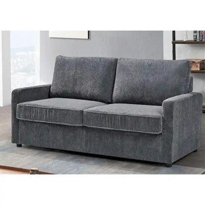 Manchester Corduroy 70 inch Square Arms Sleeper Sofa with Mattress