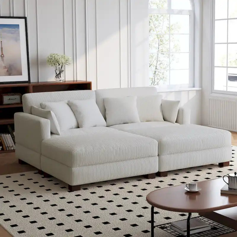 88 Convertible Larger Couch Modular Sectional Sofa Set