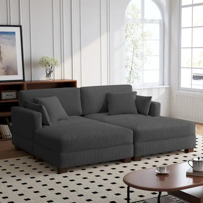 88 Convertible Larger Couch Modular Sectional Sofa Set