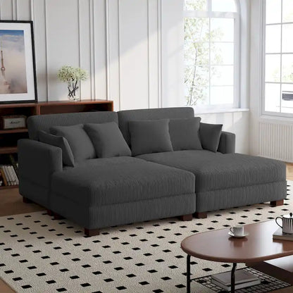 88 Convertible Larger Couch Modular Sectional Sofa Set