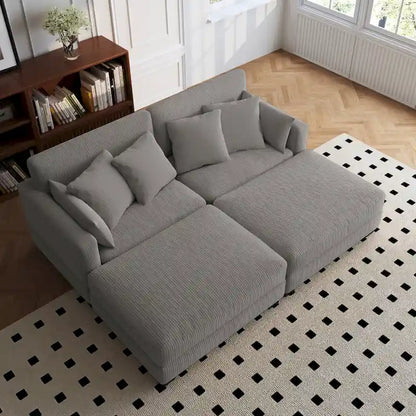 88 Convertible Larger Couch Modular Sectional Sofa Set