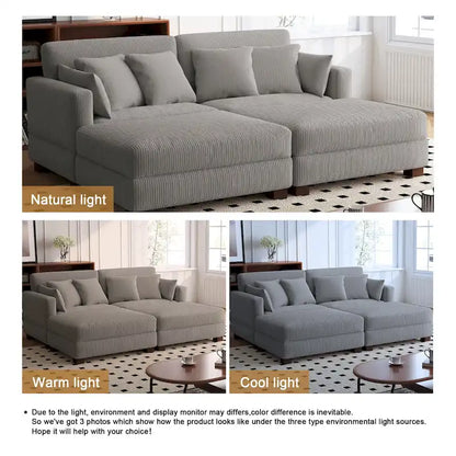 88 Convertible Larger Couch Modular Sectional Sofa Set