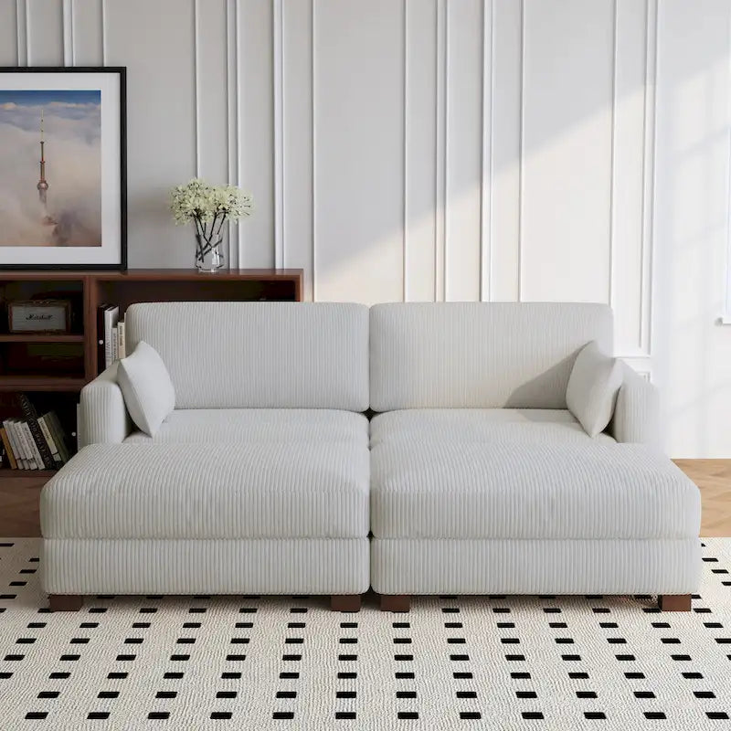 88 Convertible Larger Couch Modular Sectional Sofa Set