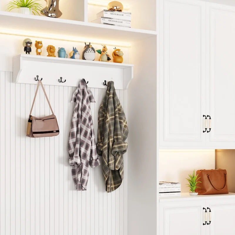 Combo Entryway Hall Trees Storage Bench Closet Organizer Clothes Rack