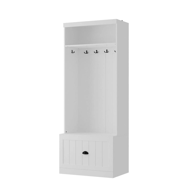 Combo Entryway Hall Trees Storage Bench Closet Organizer Clothes Rack