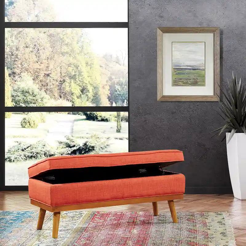 Carson Carrington Sastamala Mid-century Storage Bench
