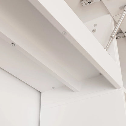 Bookshelf Entertainment Center Storage & Ambient Lighting White/Black