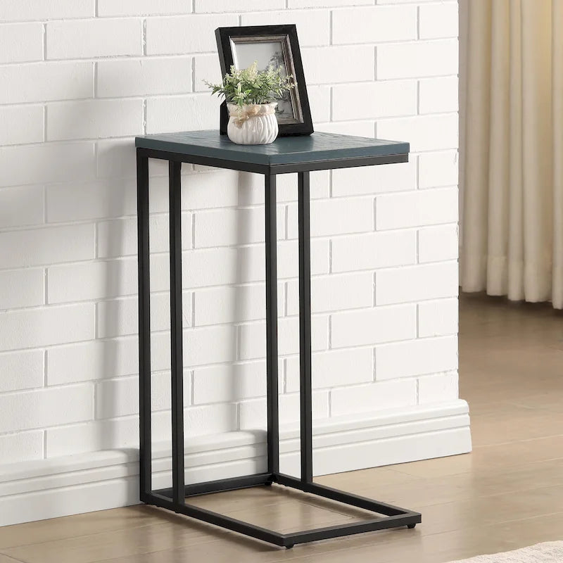 Rendrick Industrial 16-inch Steel C-shaped Side Table by Furniture of America
