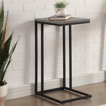 Rendrick Industrial 16-inch Steel C-shaped Side Table by Furniture of America