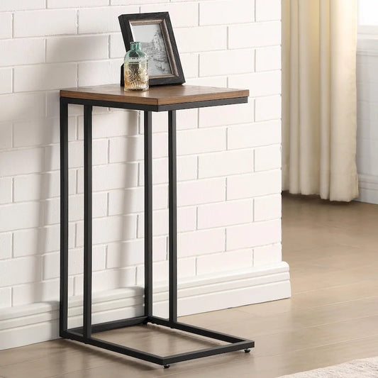 Rendrick Industrial 16-inch Steel C-shaped Side Table by Furniture of America