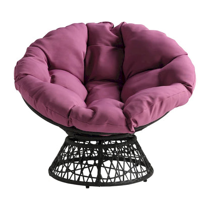 The Curated Nomad Avoca Woven Wicker Papasan Chair