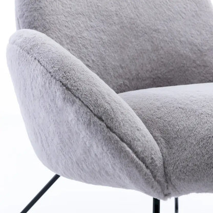 Corvus Rowen Modern Fleece Upholstered Accent Chair with Arm