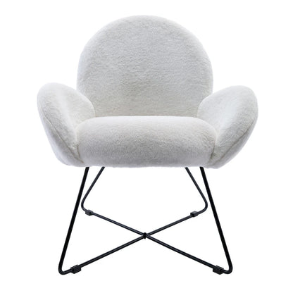 Corvus Rowen Modern Fleece Upholstered Accent Chair with Arm