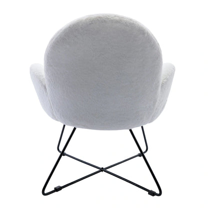 Corvus Rowen Modern Fleece Upholstered Accent Chair with Arm