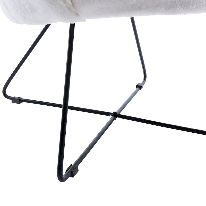 Corvus Rowen Modern Fleece Upholstered Accent Chair with Arm