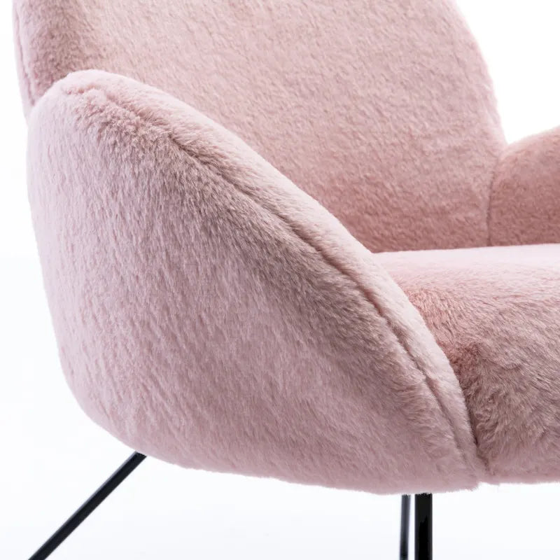 Corvus Rowen Modern Fleece Upholstered Accent Chair with Arm