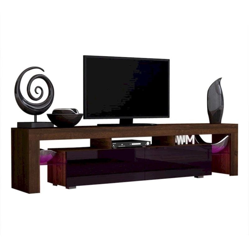 Milano 200 Modern 79-inch TV Stand with 16 Color LEDs