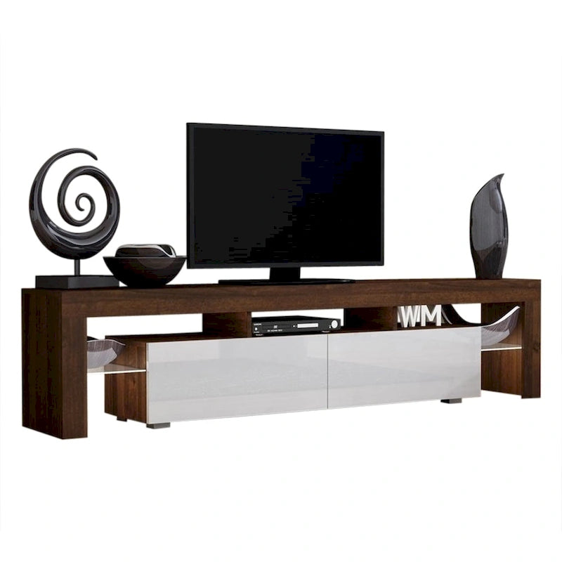 Milano 200 Modern 79-inch TV Stand with 16 Color LEDs