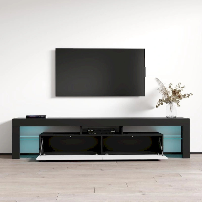 Milano 200 Modern 79-inch TV Stand with 16 Color LEDs