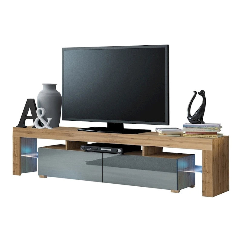 Milano 200 Modern 79-inch TV Stand with 16 Color LEDs
