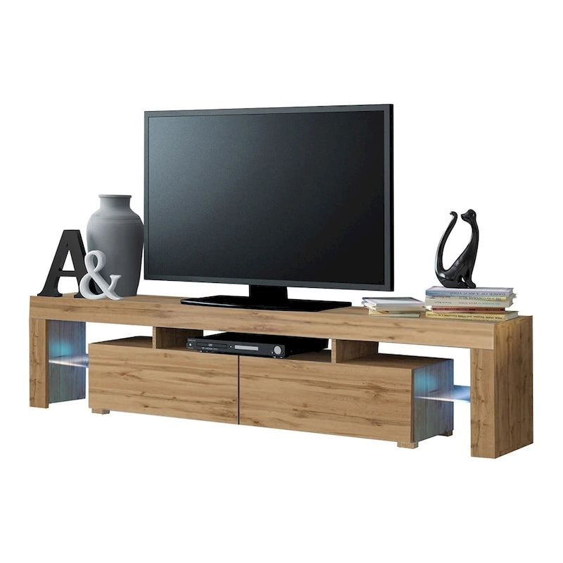 Milano 200 Modern 79-inch TV Stand with 16 Color LEDs