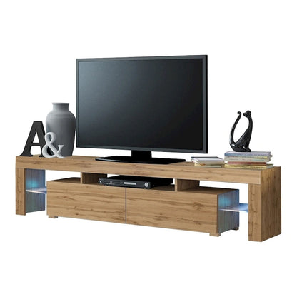 Milano 200 Modern 79-inch TV Stand with 16 Color LEDs
