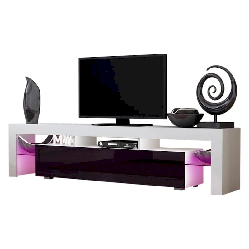 Milano 200 Modern 79-inch TV Stand with 16 Color LEDs