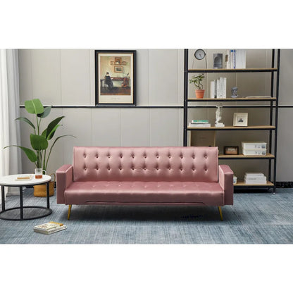 75 Wide Tufted Velvet Convertible Sleeper sofa