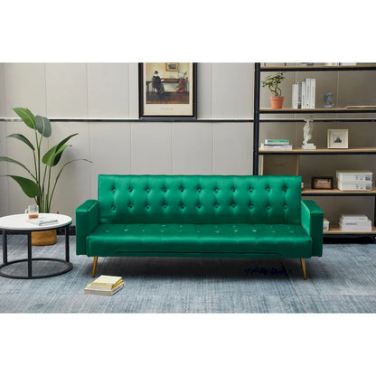 75 Wide Tufted Velvet Convertible Sleeper sofa