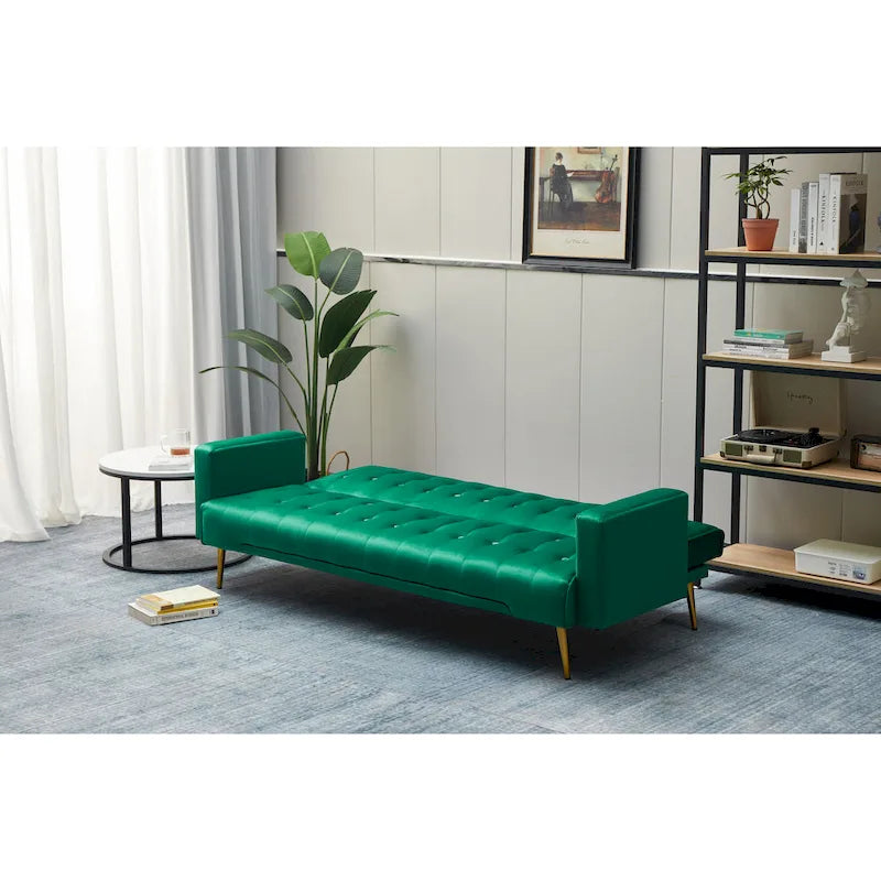 75 Wide Tufted Velvet Convertible Sleeper sofa