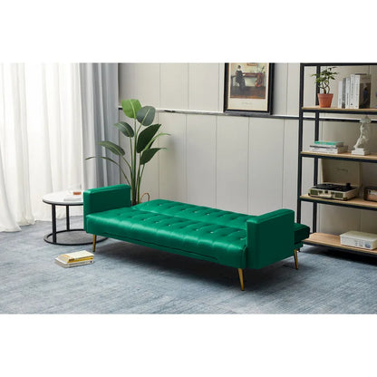 75 Wide Tufted Velvet Convertible Sleeper sofa