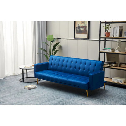 75 Wide Tufted Velvet Convertible Sleeper sofa