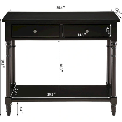 Entryway Table with Storage Drawers Console Table with Shelf