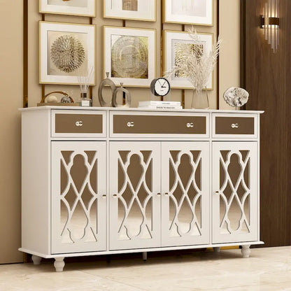 55W Mirrored Credenza Sideboards Buffets Cabinet Bookcase Living Room