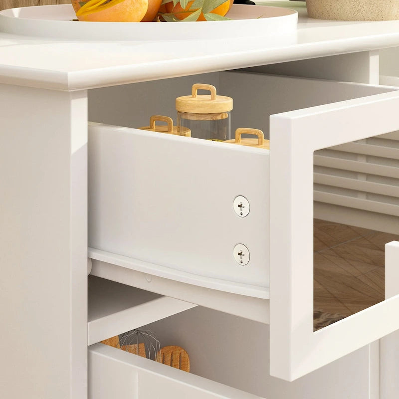 55W Mirrored Credenza Sideboards Buffets Cabinet Bookcase Living Room