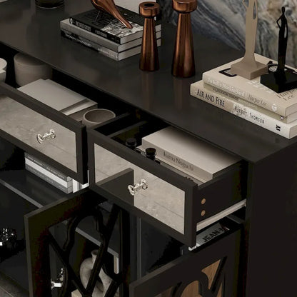 55W Mirrored Credenza Sideboards Buffets Cabinet Bookcase Living Room