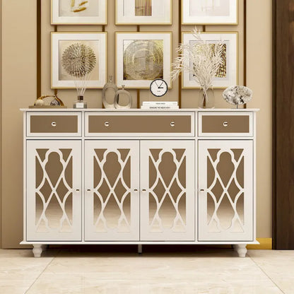 55W Mirrored Credenza Sideboards Buffets Cabinet Bookcase Living Room