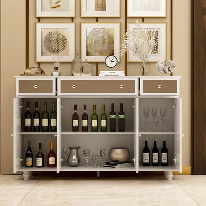 55W Mirrored Credenza Sideboards Buffets Cabinet Bookcase Living Room