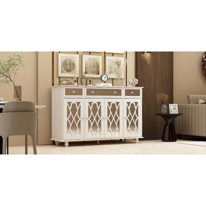55W Mirrored Credenza Sideboards Buffets Cabinet Bookcase Living Room