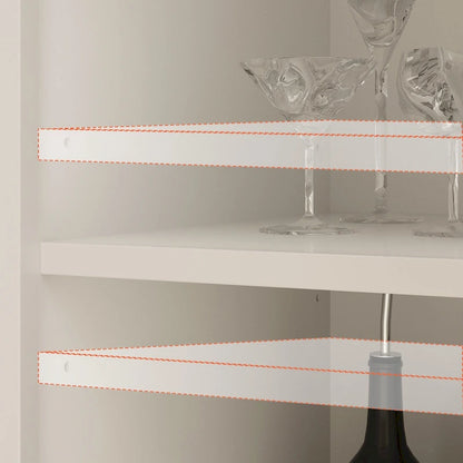 55W Mirrored Credenza Sideboards Buffets Cabinet Bookcase Living Room