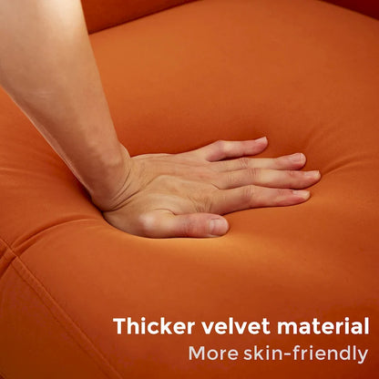 VANOMi 28.34W Set Of 2 Accent Armchair, Velvet Barrel Chair with Solid Wood Legs