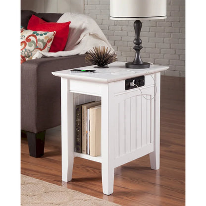 AFI Nantucket Chair Side Table with Built-in Charger