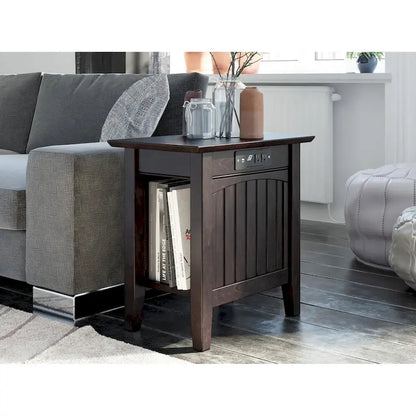AFI Nantucket Chair Side Table with Built-in Charger
