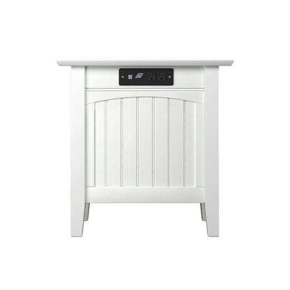 AFI Nantucket Chair Side Table with Built-in Charger