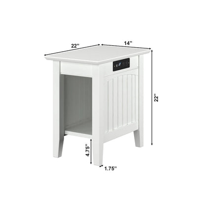 AFI Nantucket Chair Side Table with Built-in Charger