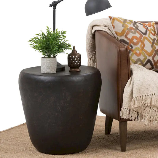 WYNDENHALL Beaton Industrial 20 inch Wide Metal Accent Side Table, Fully Assembled - 20 W x 20 D x 22 H