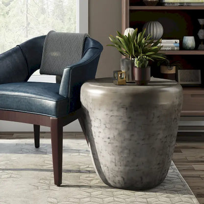 WYNDENHALL Beaton Industrial 20 inch Wide Metal Accent Side Table, Fully Assembled - 20 W x 20 D x 22 H