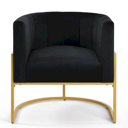 Accent Chair with Golden Metal Stand